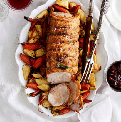 Irish pork roast with carrots & parsnips