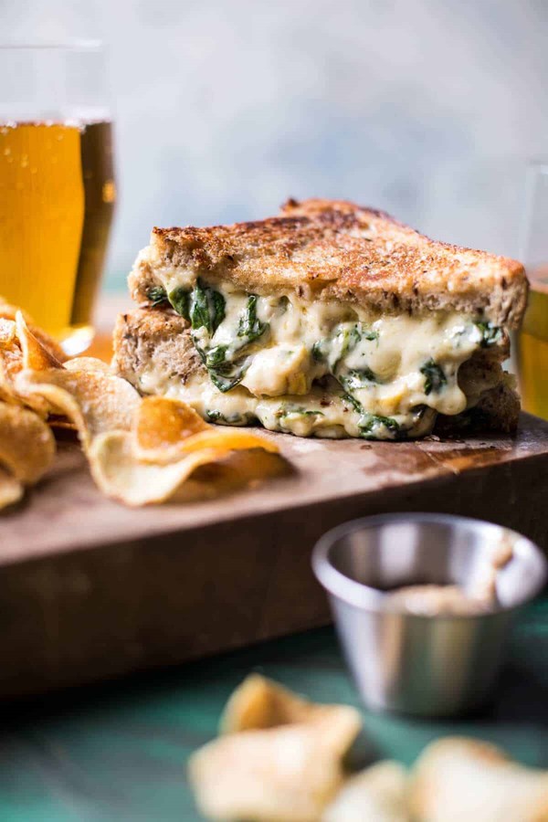 Irish pub spinach and artichoke melt