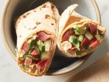 Israeli breakfast salad wrap