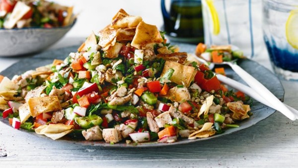Israeli chopped chicken salad