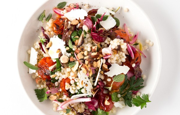 Israeli couscous and tomato salad