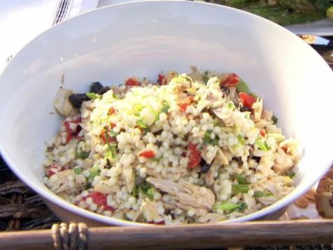 Israeli couscous and tuna salad