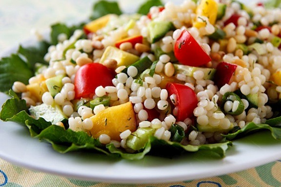 Israeli couscous summer pilaf