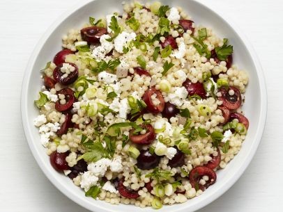 Israeli couscous with cherries