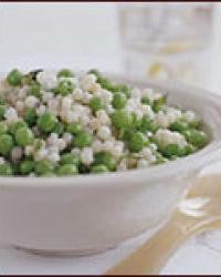 Israeli couscous with peas and mint