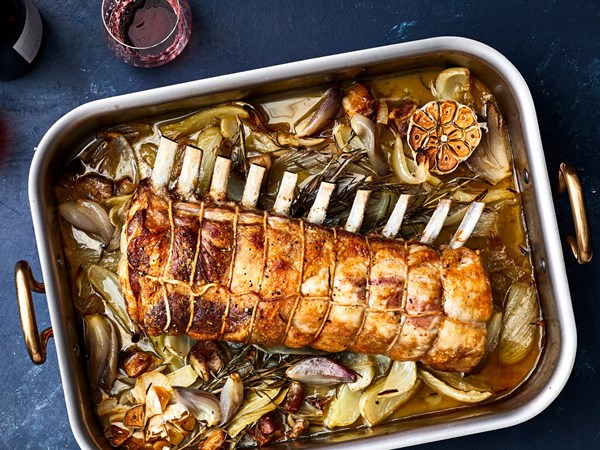 Italian bone-in pork loin