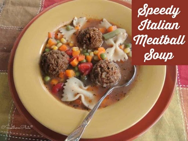 Italian bow-tie soup