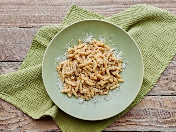 Italian bread & cheese dumplings with brown butter (Passatelli con salsa al burro marrone)