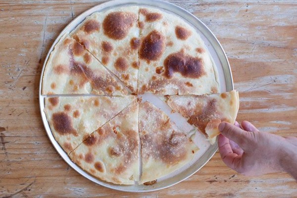 Italian cheese-filled flatbread (Focaccia di recco)