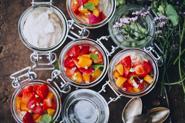 Italian cheesecake jars