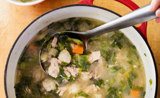 Italian chicken soup with Parmesan dumplings