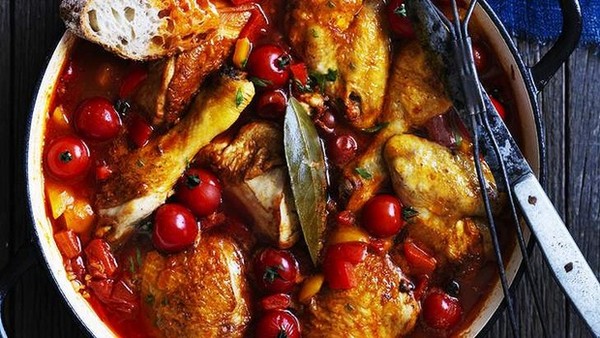 Italian chicken with capsicum and summer tomatoes