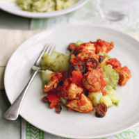 Italian chicken with pesto potatoes