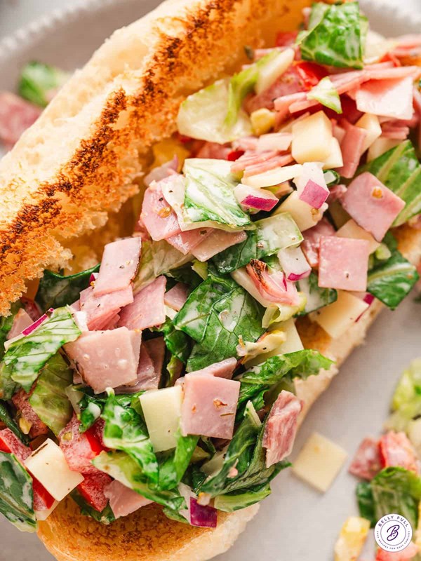 Italian chopped salad sandwich