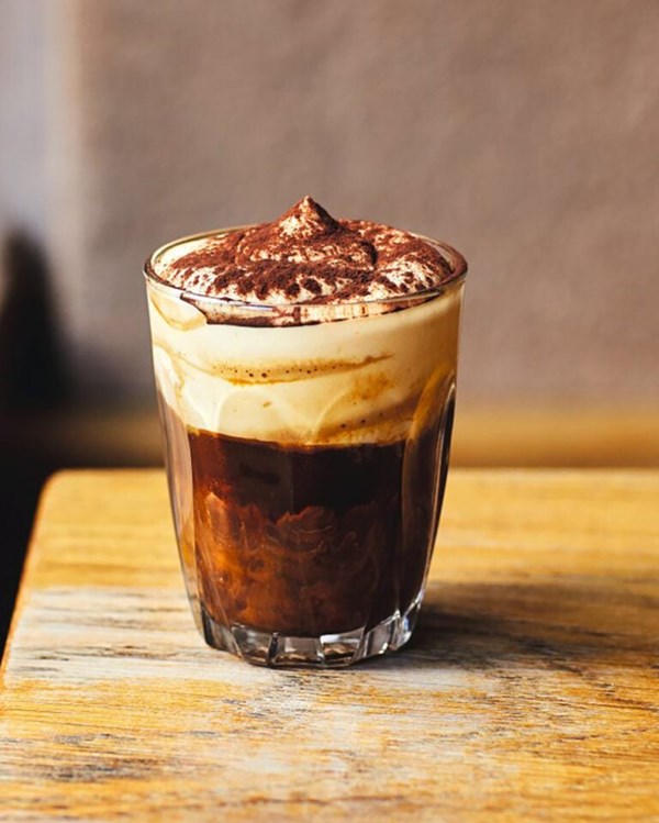 Italian coffee and chocolate drink (Bicerin) 