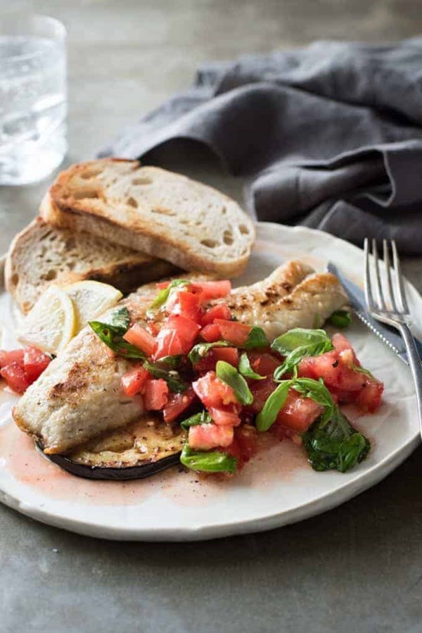 Italian fish with salsa 