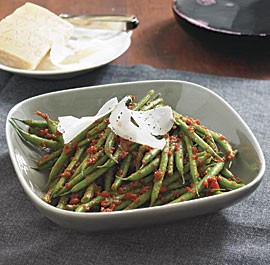 Italian green beans with tomatoes and balsamic