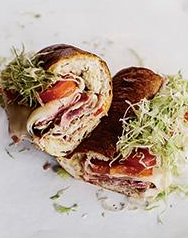 Italian grinders with garlic aioli