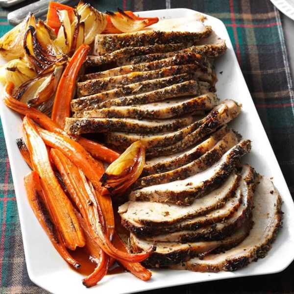 Italian herb-crusted pork loin
