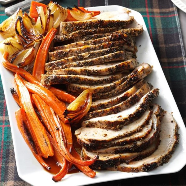 Italian herb-crusted pork loin