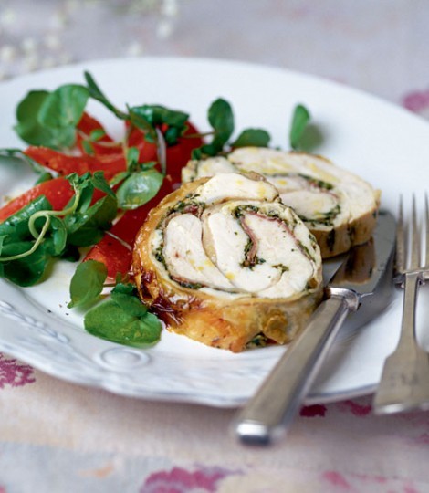 Italian-herbed roast chicken