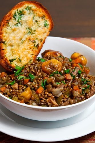 Italian lentil and chestnut stew
