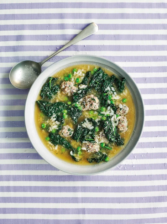 Italian meatball & rice broth