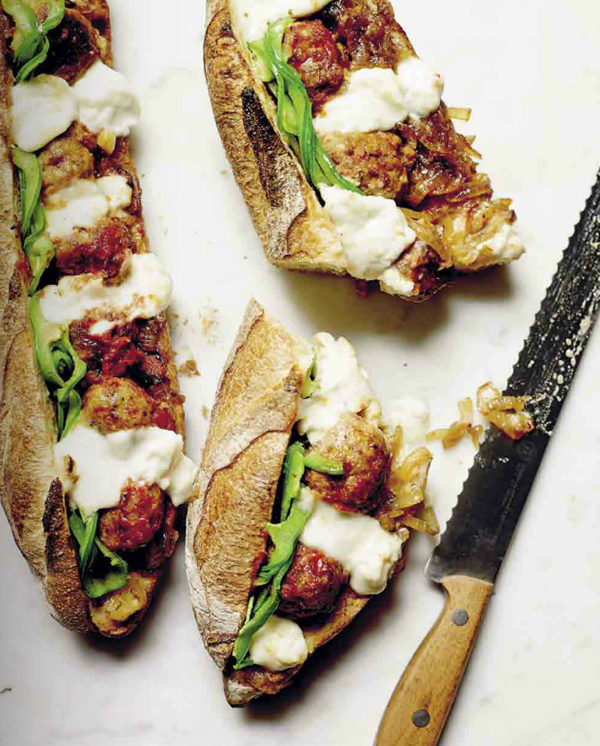 Italian meatball sandwich