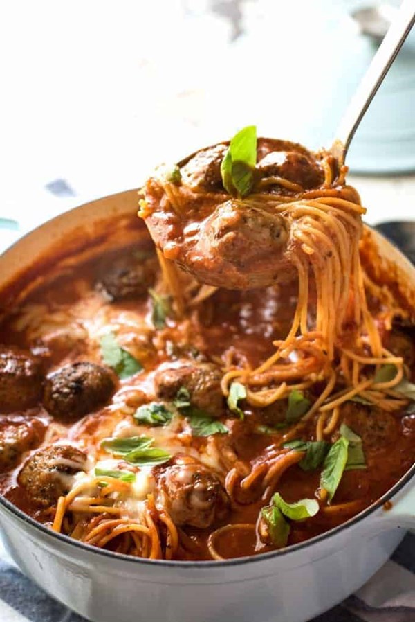 Italian meatball soup