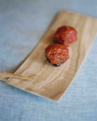 Italian meatballs in caper-tomato sauce