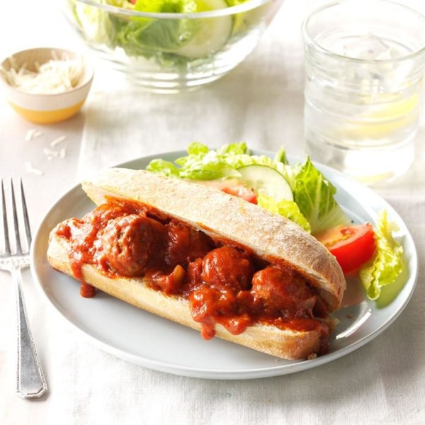 Italian meatballs subs
