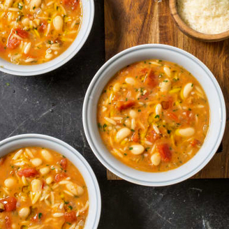 Italian pasta and bean soup (Pasta e fagioli)