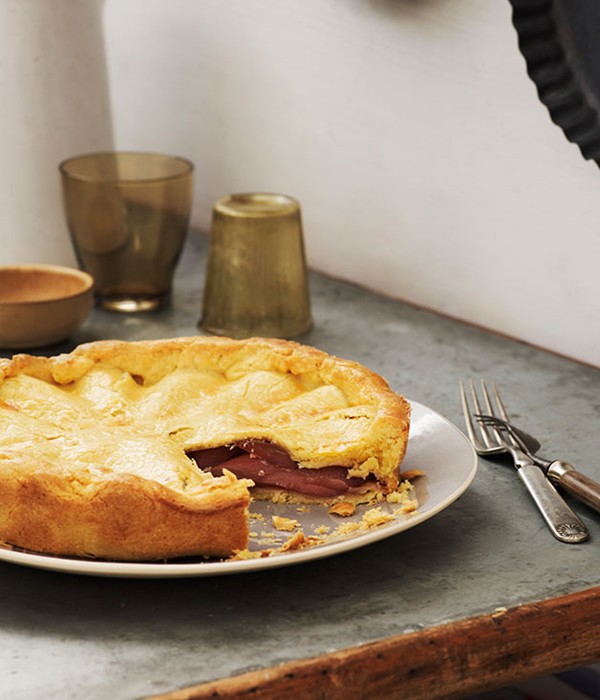 Italian pear and polenta torte
