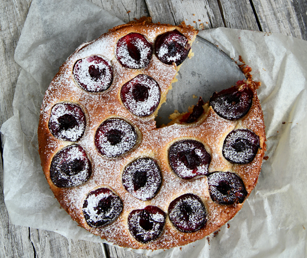 Italian plum & almond cake