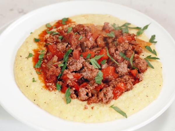 Italian pork chili with polenta