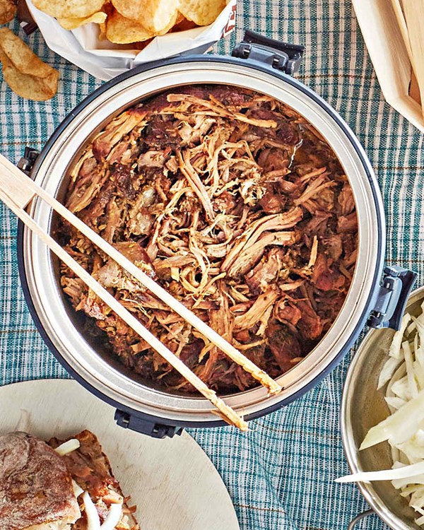 Italian pulled-pork sandwiches