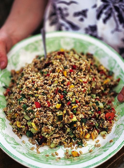 Italian roast vegetable and farro salad