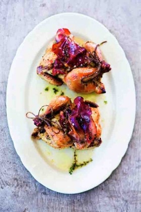 Italian roasted poussin with prosciutto