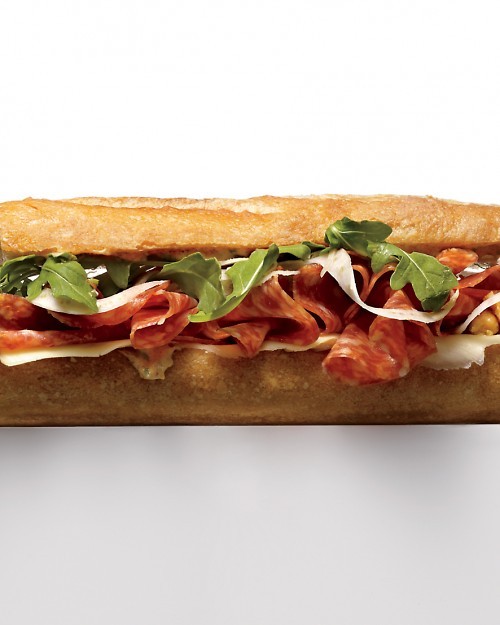 Italian salami sandwich