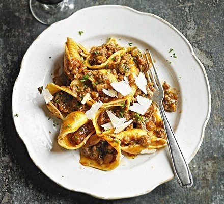 Italian sausage & chestnut pasta