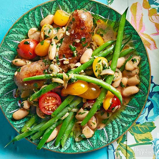 Italian sausage & two-bean skillet