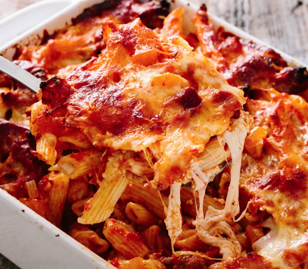 Italian sausage and peppers baked ziti