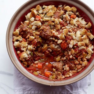 Italian sausage and white bean bake