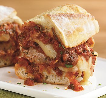 Italian sausage meatball heroes