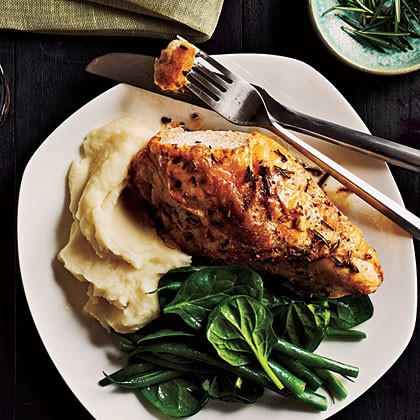 Italian-seasoned roast chicken breasts