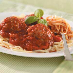 Italian spaghetti and meatballs