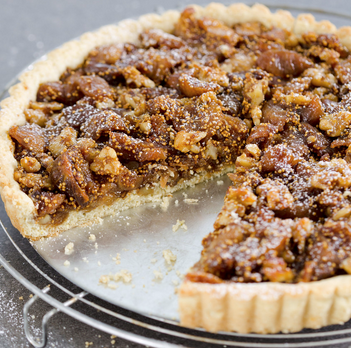 Italian-style fig-walnut tart
