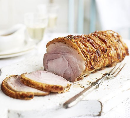 Italian-style roast pork with crispy crackling