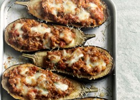 Italian-style stuffed aubergines