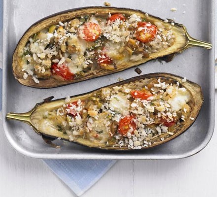 Italian-style stuffed aubergines